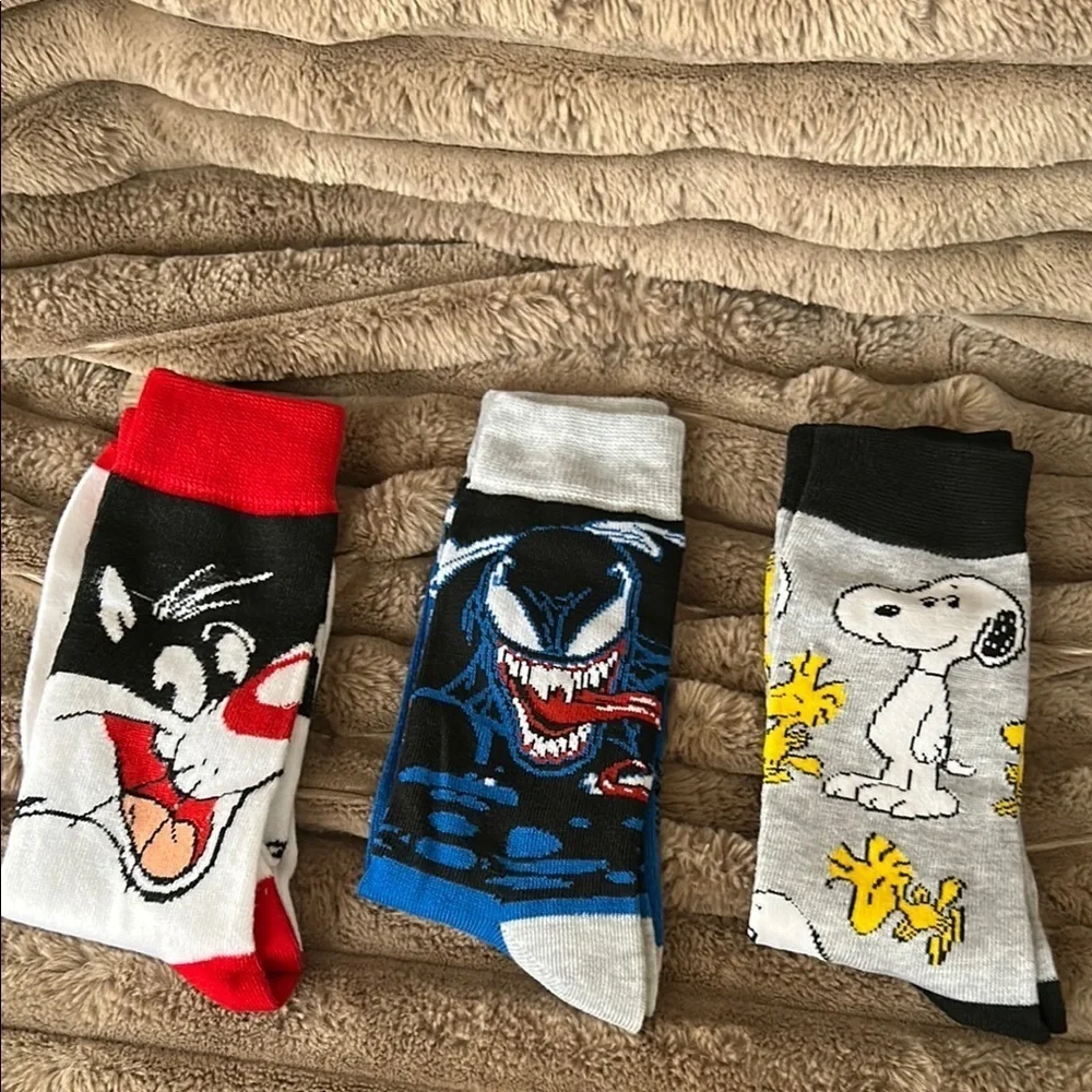 Character Print Socks - 3 Pack